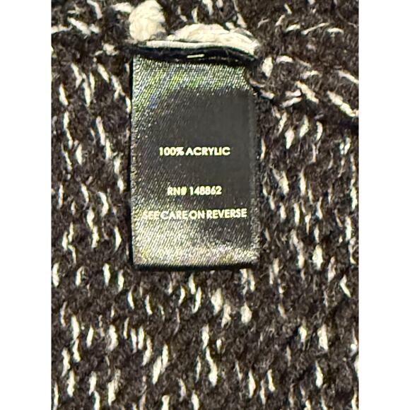 Torrid Black&White Color Block Knit Mid Length Open Cardigan Pockets Knit | EUC - Picture 8 of 11